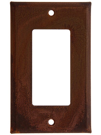 Country Tin Single GFI Cover Plate in Rustic Tin.